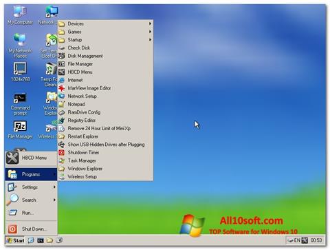 Capture d'écran Hirens Boot CD pour Windows 10