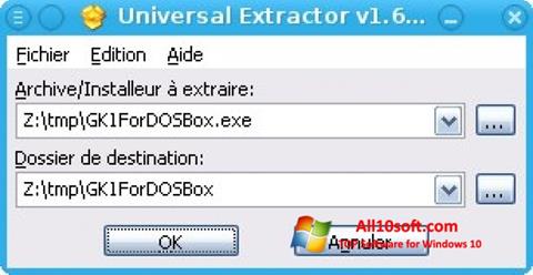 Capture d'écran Universal Extractor pour Windows 10