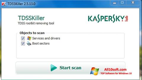 Capture d'écran Kaspersky TDSSKiller pour Windows 10