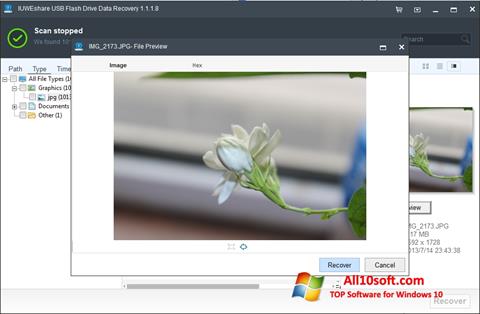 Capture d'écran USB Flash Drive Recovery pour Windows 10