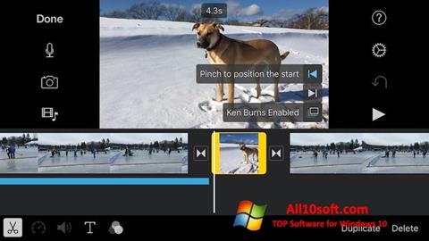 Capture d'écran iMovie pour Windows 10