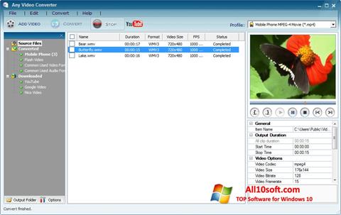 Capture d'écran Any Video Converter pour Windows 10