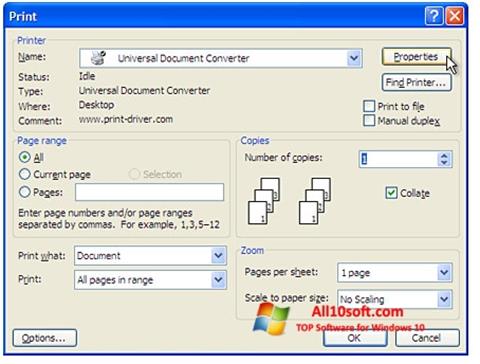 Capture d'écran Universal Document Converter pour Windows 10