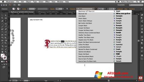 Capture d'écran Adobe Illustrator pour Windows 10