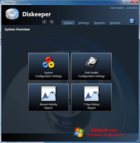 Capture d'écran Diskeeper pour Windows 10