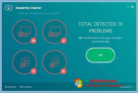 Capture d'écran Kaspersky Cleaner pour Windows 10