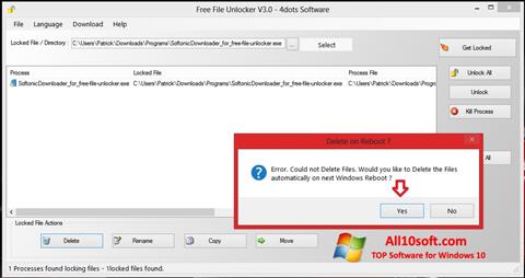 Capture d'écran Free File Unlocker pour Windows 10