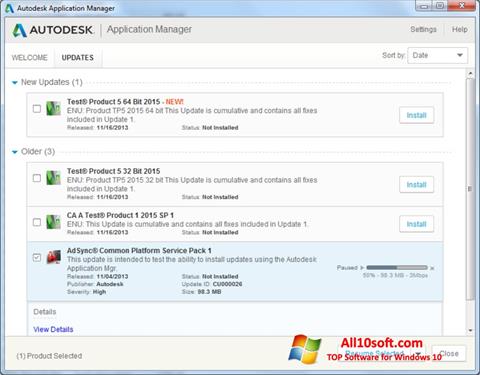 Capture d'écran Autodesk Application Manager pour Windows 10