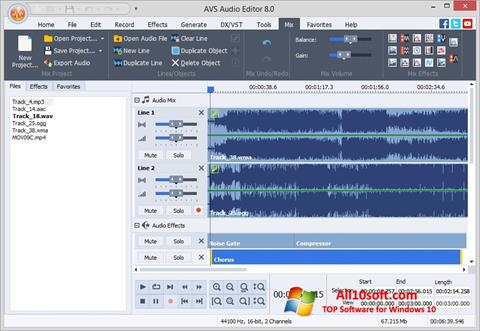Capture d'écran AVS Audio Editor pour Windows 10