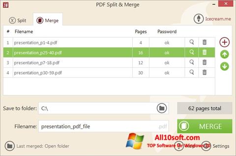 Capture d'écran PDF Split and Merge pour Windows 10