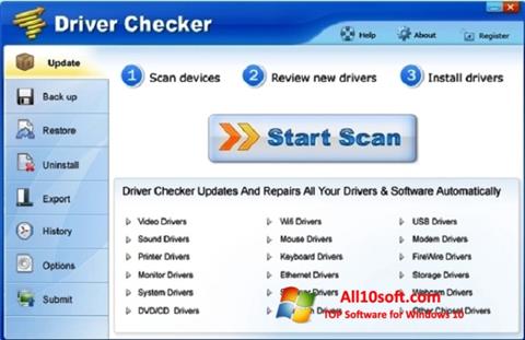 Capture d'écran Driver Checker pour Windows 10
