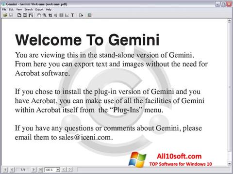 Capture d'écran Gemini pour Windows 10