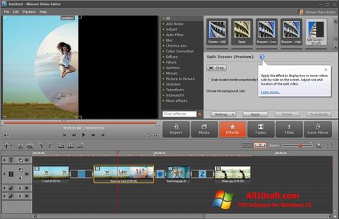 Capture d'écran Movavi Video Editor pour Windows 10