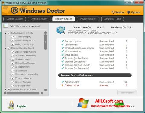 Capture d'écran Windows Doctor pour Windows 10