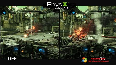 Capture d'écran NVIDIA PhysX pour Windows 10