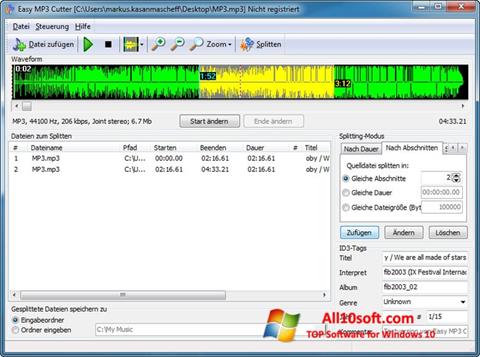 Capture d'écran MP3 Cutter pour Windows 10