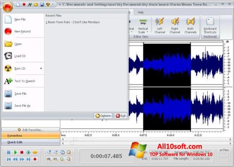 Capture d'écran Free Audio Editor pour Windows 10