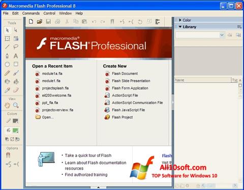 Capture d'écran Macromedia Flash Player pour Windows 10