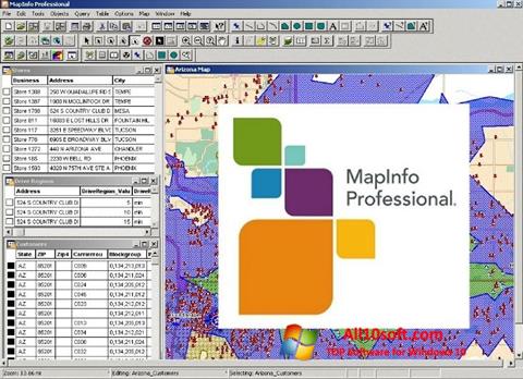 Capture d'écran MapInfo Professional pour Windows 10