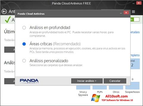 Capture d'écran Panda Cloud pour Windows 10