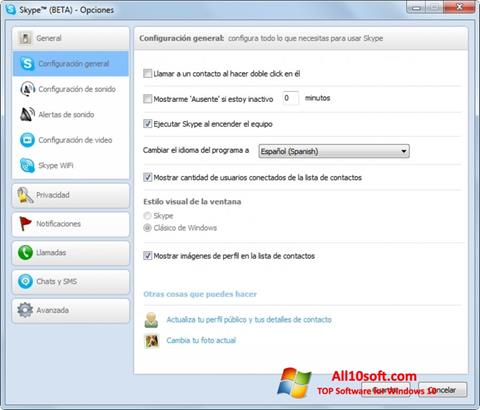 Capture d'écran Skype Beta pour Windows 10