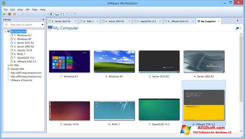 Capture d'écran VMware Workstation pour Windows 10