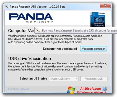 Capture d'écran Panda USB Vaccine pour Windows 10