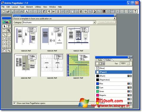 Capture d'écran Adobe PageMaker pour Windows 10