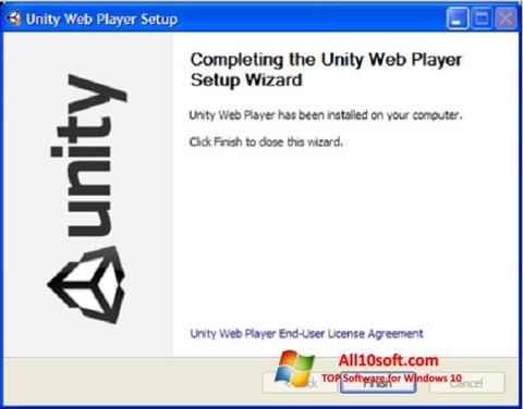 Capture d'écran Unity Web Player pour Windows 10