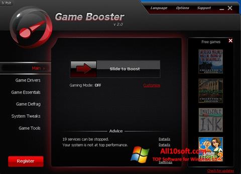 Capture d'écran Game Booster pour Windows 10