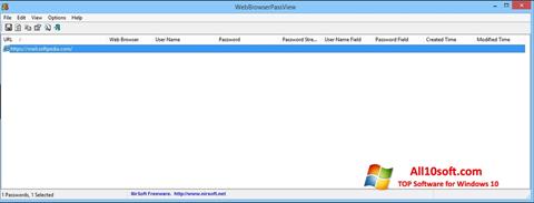 Capture d'écran WebBrowserPassView pour Windows 10