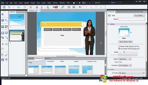 Capture d'écran Adobe Captivate pour Windows 10