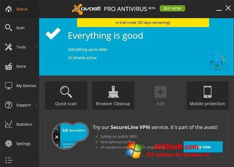 Capture d'écran Avast! Pro Antivirus pour Windows 10