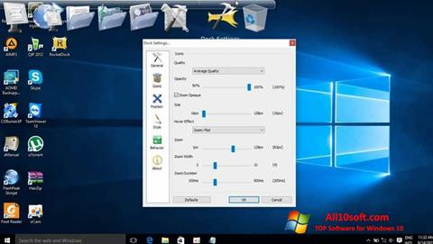 Capture d'écran RocketDock pour Windows 10