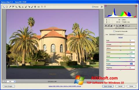 Capture d'écran Adobe Camera Raw pour Windows 10