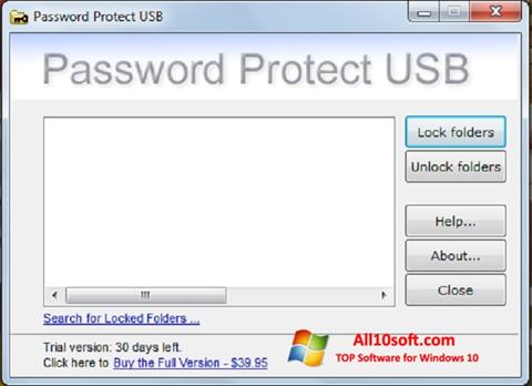 Capture d'écran Password Protect USB pour Windows 10