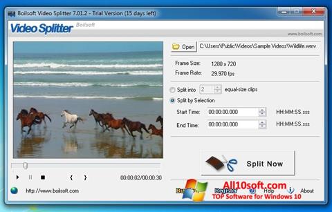 Capture d'écran Boilsoft Video Splitter pour Windows 10